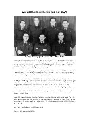 A preview of a PDF biography for Boyd, Ronald Howard